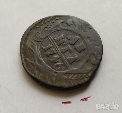 Монета Денга 1746г Русия, снимка 2 - Нумизматика и бонистика - 31304245