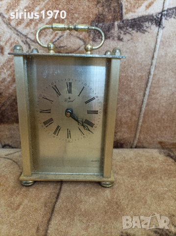 месингов кварцов немски часовник работещ, снимка 1