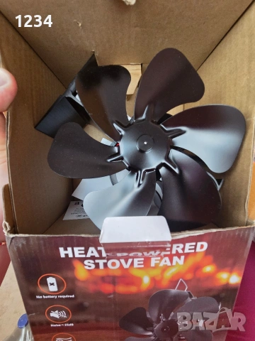 Вентилатор за печка с вграден термометър, снимка 2 - Печки, фурни - 54197033