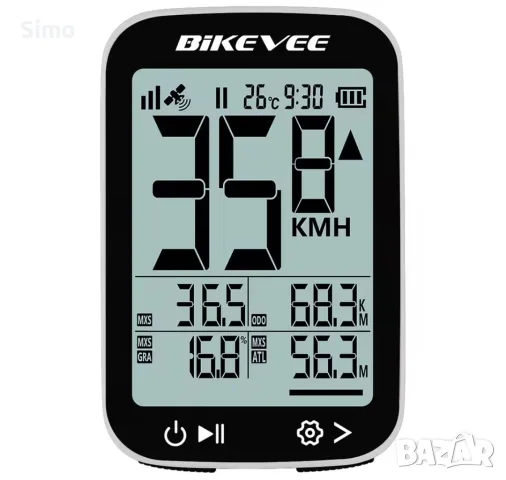 GPS велокомпютър BIKEVEE 100 А, снимка 4 - Аксесоари за велосипеди - 56243836