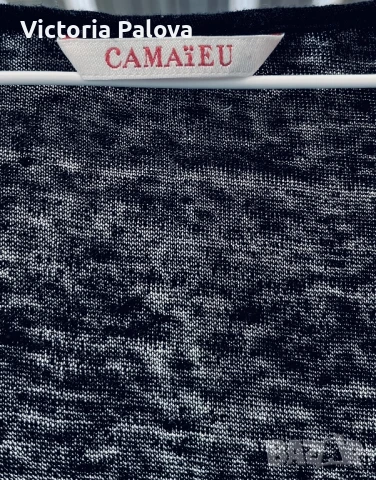 Ленена тениска/топ CAMAÏEU Франция, снимка 4 - Корсети, бюстиета, топове - 51228455