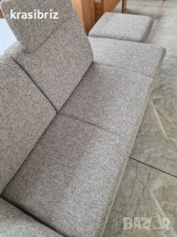 Диван с Табуретка -внос от Германия! , снимка 4 - Дивани и мека мебел - 54365927