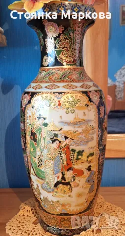 Голяма китайска красива ваза, снимка 4 - Вази - 48545531