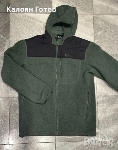 Jack Wolfskin, Поларено трекинг яке Kammweg Pile, Папратово зелено, L