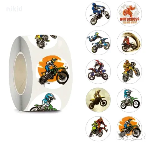 100 бр Мотор моторист Байкър мотоциклет колело самозалепващи лепенки стикери ръчна изработка подарък, снимка 2 - Други - 49788553