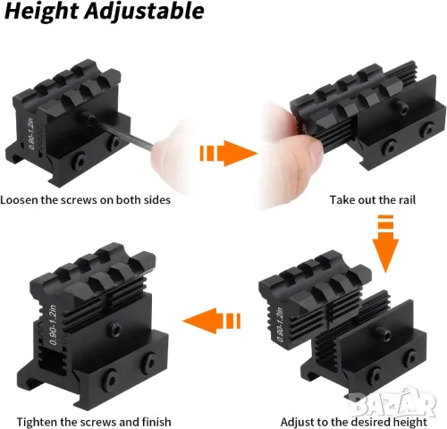 Повдигаща стойка лястовича опашка/ пикантини за оптика, снимка 4 - Оборудване и аксесоари за оръжия - 49164139