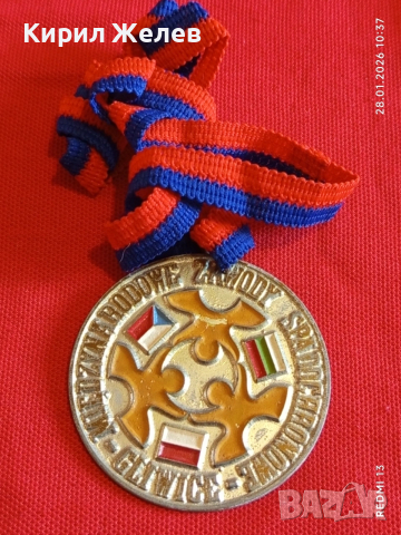 Медал МЕЖДУНАРОДНИ КЛУБНИ СЪСТЕЗАНИЯ по ПАРАШУТИЗЪМ ГЛИВИЦЕ за КОЛЕКЦИЯ 53515, снимка 7 - Антикварни и старинни предмети - 53254590