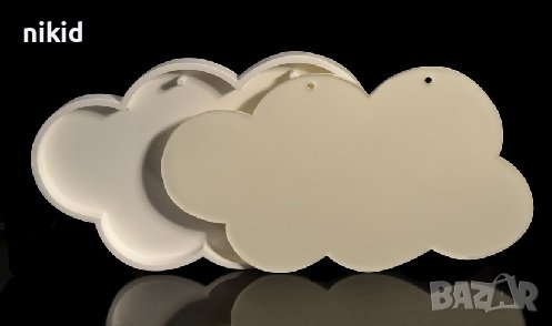 Грамаден облак пано закачалка силиконов молд форма фондан гипс декор , снимка 2 - Форми - 38074114