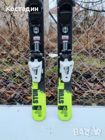 Карвинг детски ски  Fischer STUNNER blackyellow  101см  , снимка 3 - Зимни спортове - 52192276
