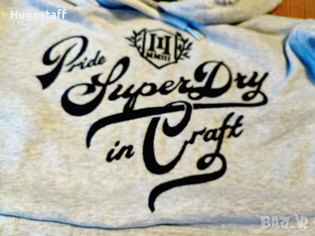 Оригинален суитчър худи яке горнище Супердрай Superdry Сив качулка М, снимка 5 - Якета - 52091640