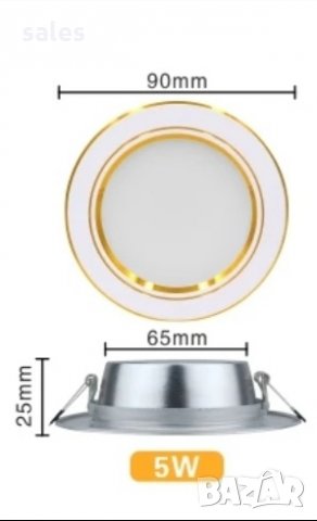 LED панел 5W, кръг, снимка 3 - Други - 30049596