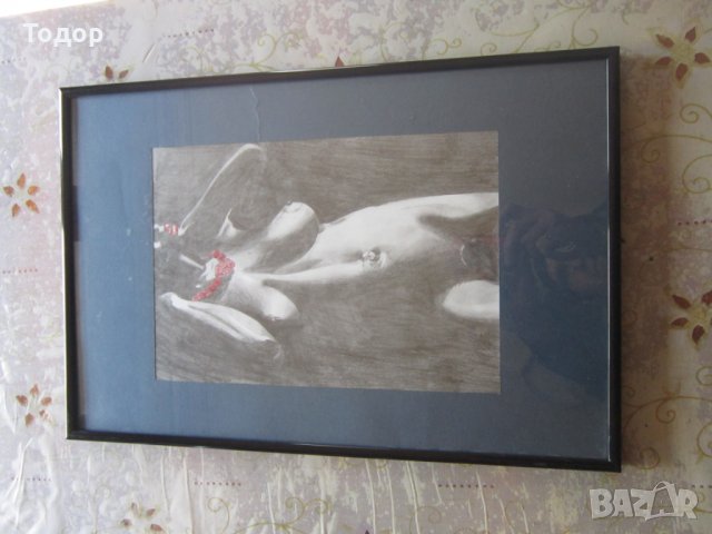 Рисувана картина Еротика , снимка 2 - Картини - 32089382