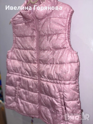 Детски розов елек Benetton 5-6г., снимка 3 - Детски якета и елеци - 52058993