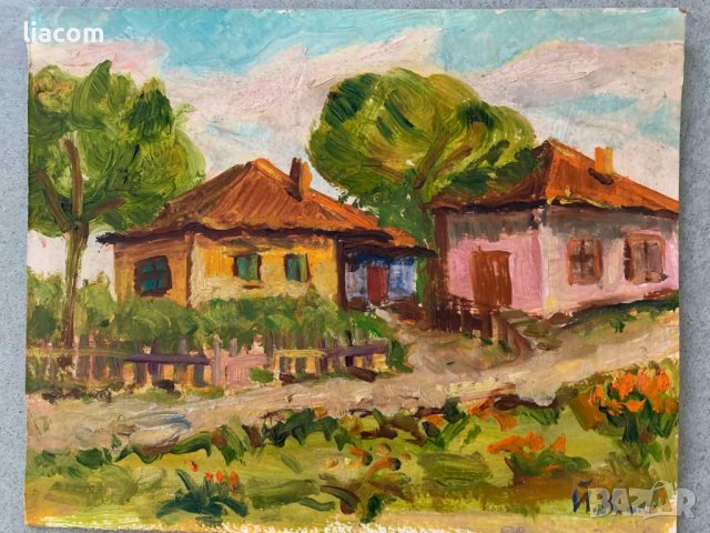 Йорданка Карамалакова (1921-2011) масло/платно пейзаж, снимка 2 - Картини - 42494333