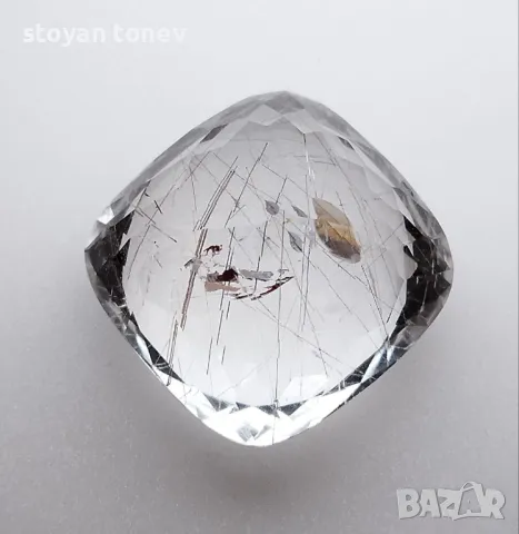 Огромен рядък рутилов кварц със златни игли - 43.41кт.! Нов!, снимка 10 - Други - 50062580