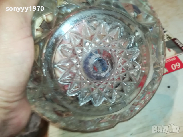 СТЪКЛЕН ГОЛЯМ МАСИВЕН ПЕПЕЛНИК 0709251654LCHERY, снимка 6 - Антикварни и старинни предмети - 51634027