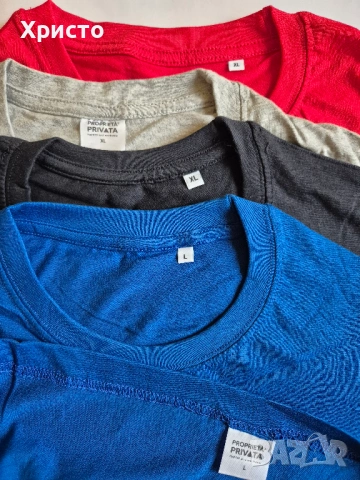 тениски черни, сини, червени, сиви 100% памук 155 грама стандартни, супер цена, снимка 2 - Тениски - 50525936