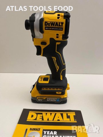 Импакт / Винтоверт DeWALT DCF850N 18V 205Nm Brushless + Батерия DCB034 PowerStack и Зарядно, снимка 7 - Други инструменти - 44405972