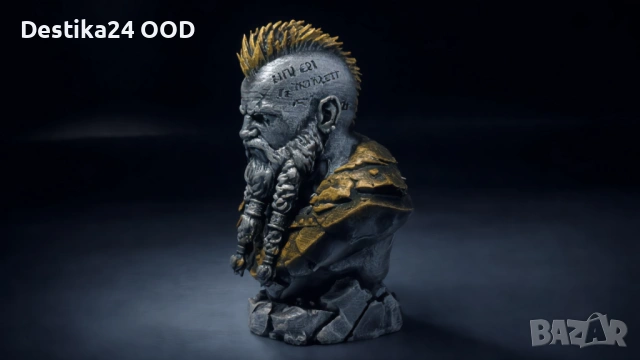 Ръчно изработена 3D принтирана колекционерска фигурка – Воин Викинг / Fantasy Bust, снимка 6 - Колекции - 54313209