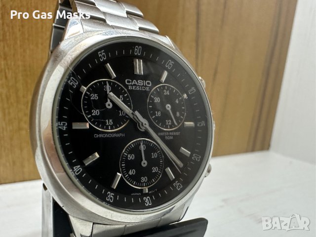 Часовник мъжки Casio Beside само за 100 лв Оригинал. Ползван само 1 ден на бала. , снимка 4 - Мъжки - 44398552