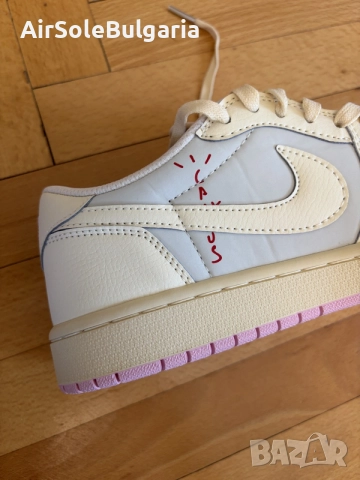 Jordan 1 x Travis Scott Shy Pink Size EUR 41/ UK 7 Brand New With Box 📦 , снимка 9 - Маратонки - 55728487