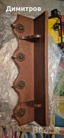 Дървена старинна закачалка дъб Белгия, снимка 4 - Закачалки - 55890473
