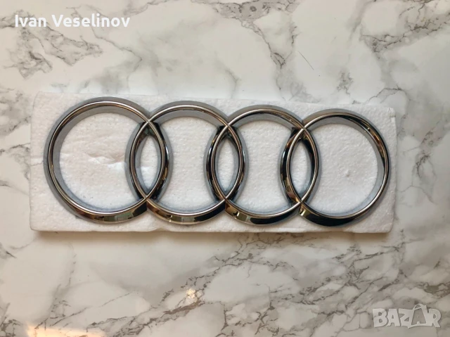 ПРЕДНИ и ЗАДНИ емблеми AUDI / Хром / черен гланц / AUDI, снимка 4 - Аксесоари и консумативи - 47205700
