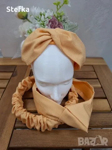 Диадеми от цветен деним, снимка 2 - Аксесоари за коса - 49434108