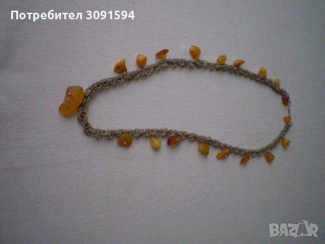 Винтидж  Дамско колие от естествен кехлибар, снимка 3 - Антикварни и старинни предмети - 40352341