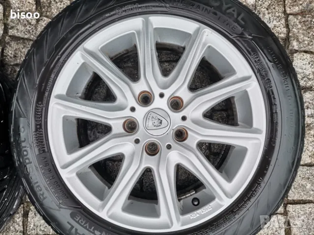 4бр ЛЕТИ джанти 16" 5Х112 ALUETT с гуми 205/55/16 UNIROYAL за VW Audi , снимка 6 - Гуми и джанти - 48348656