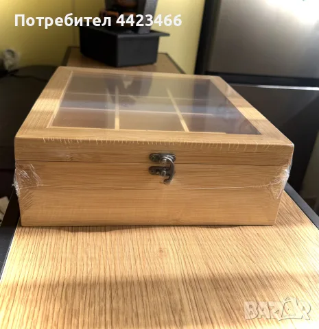Бамбукова кутия за съхранение , снимка 3 - Органайзери - 56245100