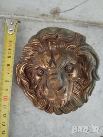 Стара апликация лъвска глава, снимка 3 - Антикварни и старинни предмети - 44443995