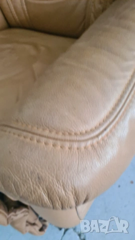 Луксозен комплект кожени мебели (диван + релакс стол) за максимален комфорт – внос от Германия, снимка 7 - Дивани и мека мебел - 54204142