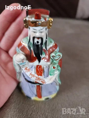 Стара порцеланова китайска фигура, ретро азиатка порцеланова фигура , снимка 3 - Колекции - 49190716