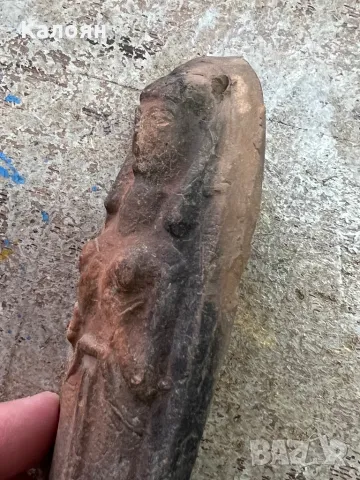 Старинна теракотена фигурка Нео-Вавилонска , снимка 4 - Други ценни предмети - 47312007