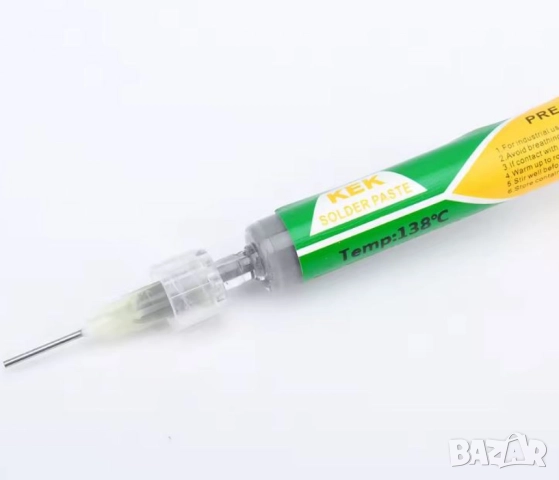 Паста за запояване в спринцовка KEK – безоловна, 138°C, 15гр., снимка 2 - Други стоки за дома - 52098167
