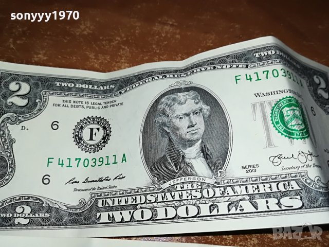 2 ДОЛАРА 3 БАНКНОТИ ЗА 65ЛВ 1505221756, снимка 4 - Нумизматика и бонистика - 36768524