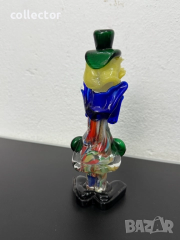 Ръчно изработен стъклен клоун Мурано. №7432, снимка 3 - Антикварни и старинни предмети - 51940199