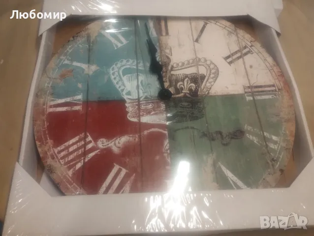 Стенен часовник с дървена корона Viceni

, снимка 2 - Стенни часовници - 47413363