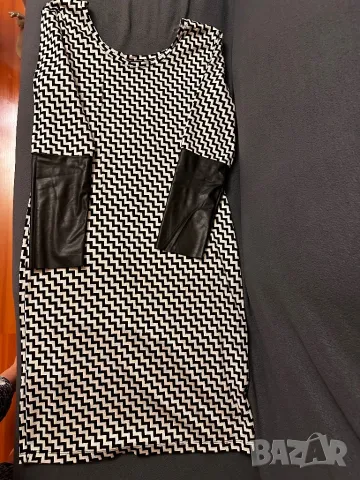 Рокля в черно и бяло, снимка 2 - Рокли - 50245420