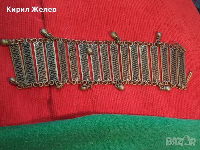 СТАРИННА ЕТНОГРАФСКА БРОНЗОВА ТРАДИЦИОННО ОРНАМЕНТИРАНА РЯДКА ГРИВНА 38676