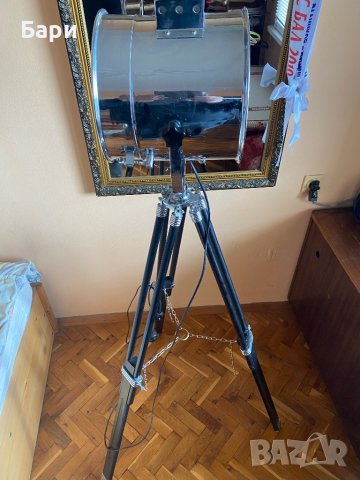 Наземна лампа на дървен статив,тринога,трипод, снимка 6 - Други ценни предмети - 39645299