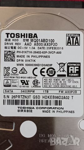 Хард диск TOSHIBA ,1ТВ., снимка 1 - Твърди дискове - 42651887