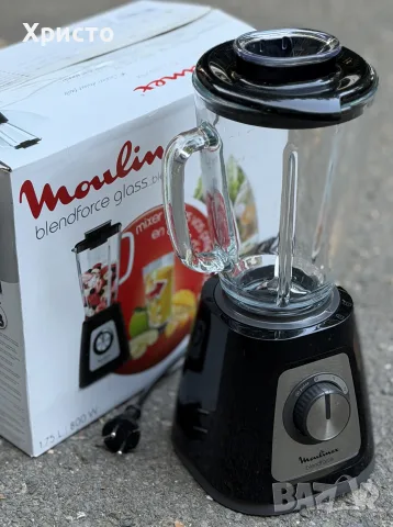 Блендер Moulinex Blendforce Glass LM430810, 800W, стъклена кана 1.75L, 2 скорости + Pulse, снимка 4 - Блендери - 56165324