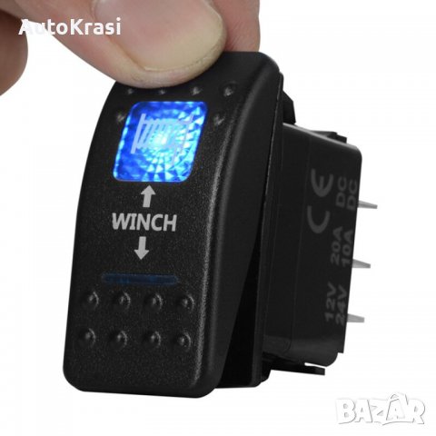 Копче/бутон за вграждане моментен - самовъзвратен / надпис "WINCH" - C00513, снимка 2 - Аксесоари и консумативи - 37456723
