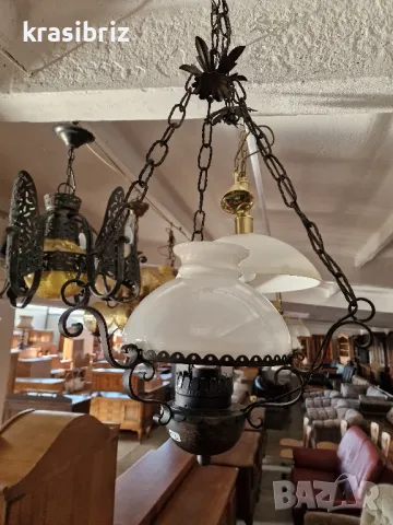 Абажур Ковано желязо и стъкло -внос от Германия! , снимка 1