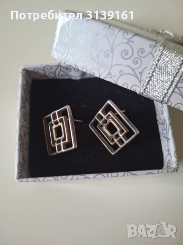 Сребърни обеци , снимка 2 - Обеци - 53070317