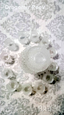 Кристален Сервиз OBERGLAS Austria – Гарафа + 12 Чаши! НОВ / СОЦ РЕТРО/, снимка 2 - Чаши - 54085249