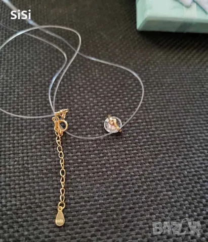 Кристал на силиконова нишка с позлатена закопчалка+кутийка, снимка 7 - Колиета, медальони, синджири - 49259719