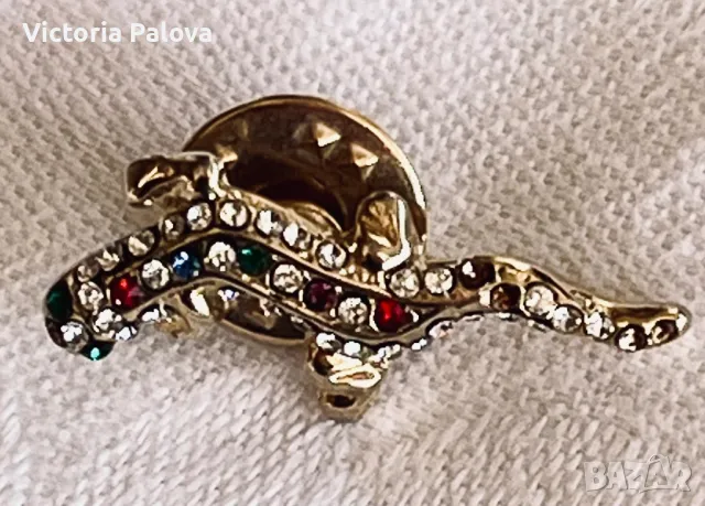 Миниатюрна брошка vintage гущер Германия, снимка 11 - Други - 47610319